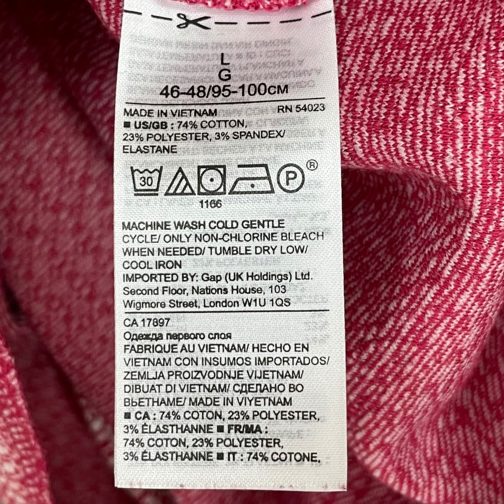 Banana Republic Striped Top Button Back Tank Pink White Woven Sleeveless Large - Picture 10 of 12